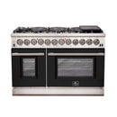 FORNO Fratta - Platinum Professional 48" Freestanding Dual Fuel Electric 240V Colored Door Oven Range FFSGS6187-48