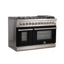 FORNO Fratta - Platinum Professional 48" Freestanding Dual Fuel Electric 240V Colored Door Oven Range FFSGS6187-48