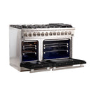 FORNO Fratta - Platinum Professional 48" Freestanding Dual Fuel Electric 240V Colored Door Oven Range FFSGS6187-48