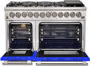 FORNO Fratta - Platinum Professional 48" Freestanding Dual Fuel Electric 240V Colored Door Oven Range FFSGS6187-48