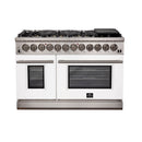 FORNO Fratta - Platinum Professional 48" Freestanding Dual Fuel Electric 240V Colored Door Oven Range FFSGS6187-48