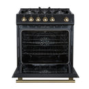 Forno Espresso 30” Gas Range in Stainless Steel with Silver Handles, FFSGS1116-30