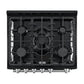 Forno Espresso 30” Gas Range in Stainless Steel with Silver Handles, FFSGS1116-30