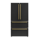 FORNO Espresso Moena 36-inch French Door Refrigerator in Black, 19.2 Cu.ft 