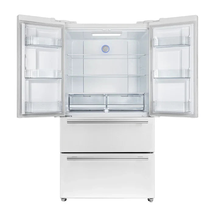 FORNO Espresso Moena 36-inch French Door Refrigerator in Black, 19.2 Cu.ft - FFRBI1820-36BLK