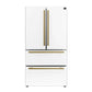 FORNO Espresso Moena 36-inch French Door Refrigerator in Black, 19.2 Cu.ft - FFRBI1820-36BLK