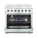 FORNO Galiano 36-Inch Electric Range with Convection Oven in Stainless Steel - FFSEL6083-36