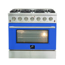 FORNO Vittorio - Gold Professional 36" Freestanding Colored Door Gas Range FFSGS6244-36WHT