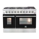 FORNO Vittorio - Gold Professional 48" Freestanding Colored Door Gas Range FFSGS6244-48RED