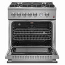 Forno Giovanni 30-inch Gas Range with 5 Gas Burners Convection Gas Oven with Temperature Gauge in Stainless Steel - FFSGS6274-30