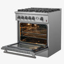 Forno Giovanni 30-inch Gas Range with 5 Gas Burners Convection Gas Oven with Temperature Gauge in Stainless Steel - FFSGS6274-30