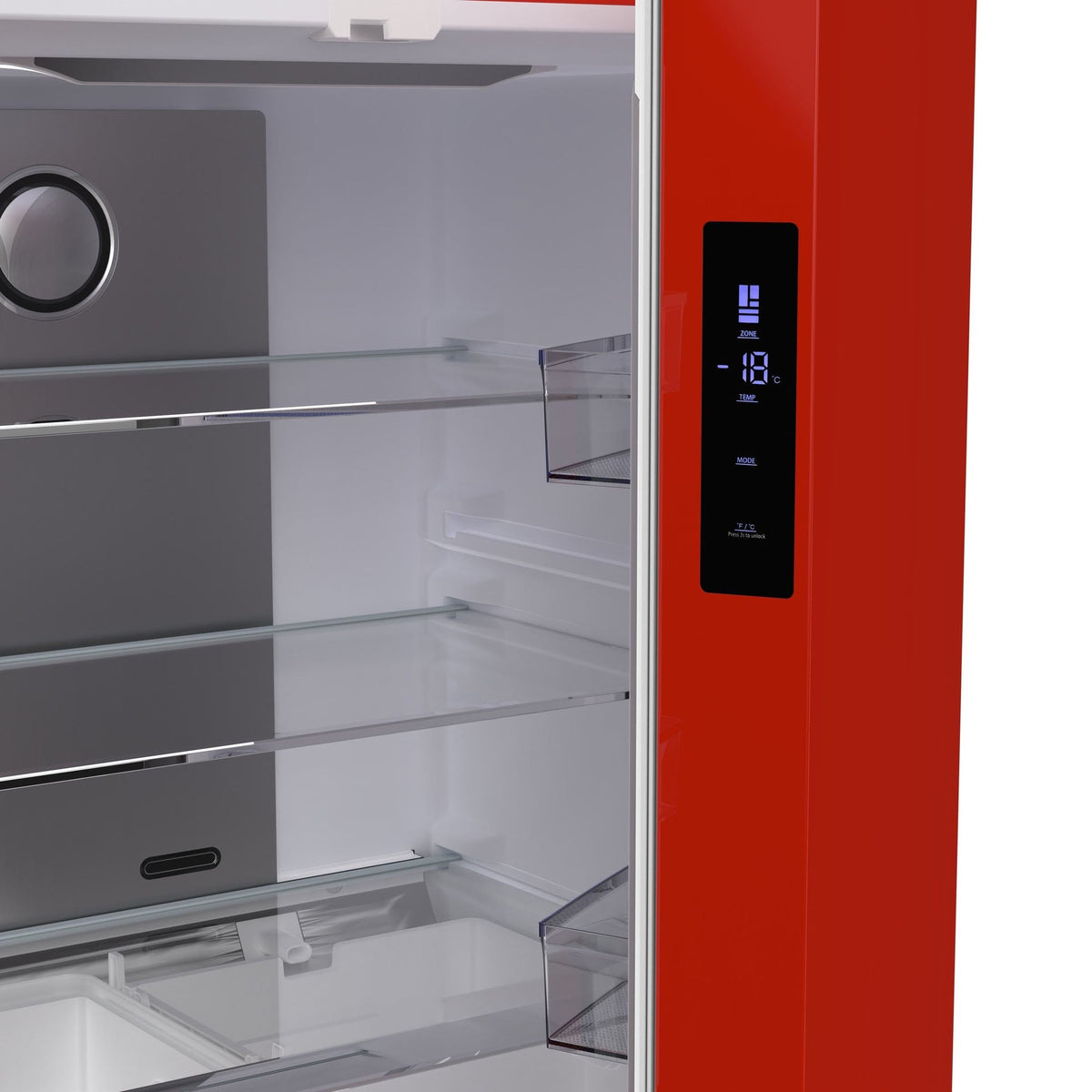 Forno Luigi 33" 18 cu. ft. French Door Refrigerator in Black with Antique Brass Handles, FFFFD1791-33BLK