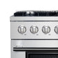 FORNO Marco 36" 5.36 cu. ft. Dual Fuel Range in Stainless Steel with 6 Sealed Burners, FFSGS6197-36