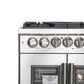 FORNO Massimo 30-Inch Freestanding French Door Dual Fuel Range in Stainless Steel - FFSGS6325-30