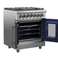 FORNO Massimo 30-Inch Freestanding French Door Dual Fuel Range in Stainless Steel - FFSGS6325-30