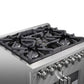 FORNO Massimo 30-Inch Freestanding French Door Dual Fuel Range in Stainless Steel - FFSGS6325-30