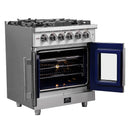 FORNO Massimo 30-Inch Freestanding French Door Gas Range in Stainless Steel - FFSGS6439-30