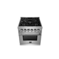 FORNO Massimo 30-Inch Freestanding Gas Range in Stainless Steel - FFSGS6239-30