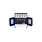 FORNO Massimo 36-Inch Freestanding French Door Gas Range in Stainless Steel - FFSGS6439-36
