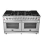 FORNO Massimo 60-Inch Freestanding Gas Range in Stainless Steel - FFSGS6239-60