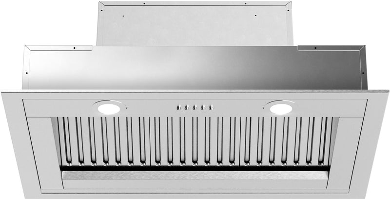 Forte Liberta Series 28-Inch Insert Convertible Hood with 600 CFM Baffle Filters LED Lighting in Stainless Steel (LIBERTA28)