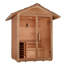GOLDEN DESIGNS "ARLBERG" 3 PERSON TRADITIONAL OUTDOOR STEAM SAUNA - CANADIAN HEMLOCK GDI-8103-01