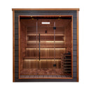 GOLDEN DESIGNS BERGEN 6 PERSON OUTDOOR-INDOOR TRADITIONAL STEAM SAUNA - CANADIAN RED CEDAR INTERIOR GDI-8206-01