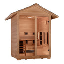 GOLDEN DESIGNS "CARINTHIA" 3 PERSON HYBRID OUTDOOR STEAM SAUNA - CANADIAN HEMLOCK GDI-8123-01