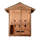 GOLDEN DESIGNS "CARINTHIA" 3 PERSON HYBRID OUTDOOR STEAM SAUNA - CANADIAN HEMLOCK GDI-8123-01