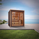GOLDEN DESIGNS DRAMMEN 3 PERSON OUTDOOR-INDOOR TRADITIONAL STEAM SAUNA - CANADIAN RED CEDAR INTERIOR GDI-8203-01