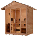 GOLDEN DESIGNS "GARGELLEN" 5 PERSON HYBRID OUTDOOR STEAM SAUNA - CANADIAN HEMLOCK GDI-8125-01