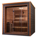 GOLDEN DESIGNS KAARINA 6 PERSON OUTDOOR-INDOOR TRADITIONAL STEAM SAUNA - CANADIAN RED CEDAR INTERIOR GDI-8506-01