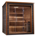 GOLDEN DESIGNS KAARINA 6 PERSON OUTDOOR-INDOOR TRADITIONAL STEAM SAUNA - CANADIAN RED CEDAR INTERIOR GDI-8506-01