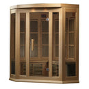 Golden Designs Maxxus 3 Person Corner Low EMF FAR Infrared Carbon Canadian Hemlock Sauna MX-K356-01