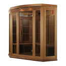 Golden Designs Maxxus 3 Person Corner Near Zero EMF FAR Infrared Carbon Canadian Red Cedar Sauna MX-K356-01-ZF Ced