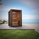 GOLDEN DESIGNS NARVIK 2 PERSON OUTDOOR-INDOOR TRADITIONAL STEAM SAUNA - CANADIAN RED CEDAR INTERIOR GDI-8202-01