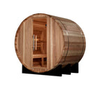 GOLDEN DESIGNS "ST. MORITZ" 2 PERSON BARREL TRADITIONAL STEAM SAUNA - PACIFIC CEDAR GDI-B002-01