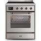 ILVE - Majestic II Series - 30 Inch Electric Freestanding Single Oven Range (UMI30NE3) - Stainless Steel with Bronze Trim