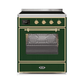 ILVE 30" Majestic II Series Freestanding Electric Single Oven Range with 4 Elements, Triple Glass Cool Door, Convection Oven, TFT Oven Control Display and Child Lock UMI30NE3