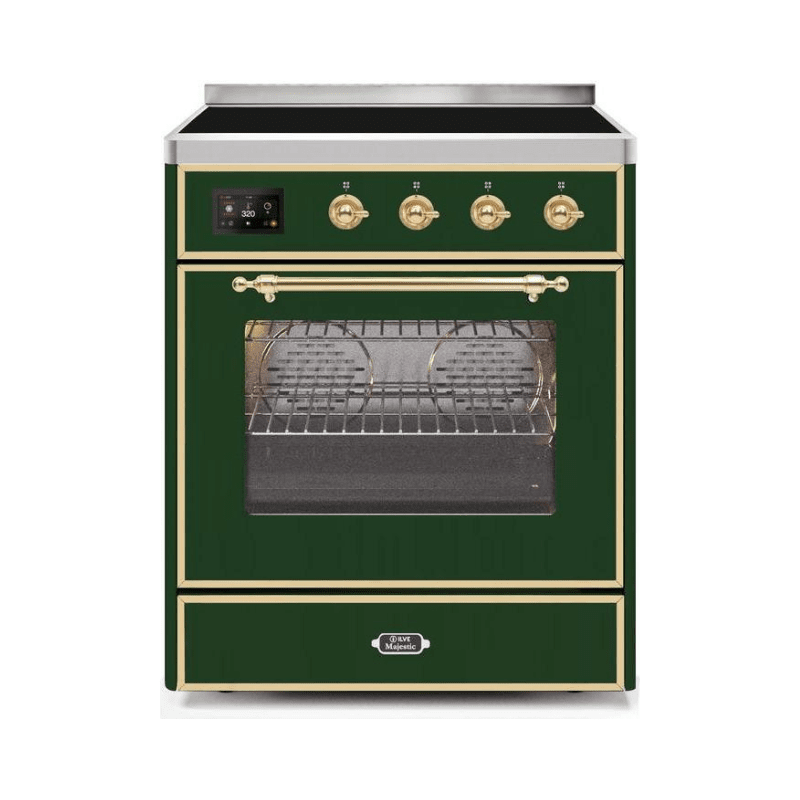 ILVE 30" Majestic II Series Freestanding Electric Single Oven Range with 4 Elements, Triple Glass Cool Door, Convection Oven, TFT Oven Control Display and Child Lock UMI30NE3