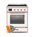 ILVE 30" Majestic II Series Freestanding Electric Single Oven Range with 4 Elements, Triple Glass Cool Door, Convection Oven, TFT Oven Control Display and Child Lock UMI30NE3