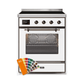 ILVE 30" Majestic II Series Freestanding Electric Single Oven Range with 4 Elements, Triple Glass Cool Door, Convection Oven, TFT Oven Control Display and Child Lock UMI30NE3