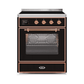 ILVE 30" Majestic II Series Freestanding Electric Single Oven Range with 4 Elements, Triple Glass Cool Door, Convection Oven, TFT Oven Control Display and Child Lock UMI30NE3