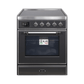 ILVE 30" Majestic II Series Freestanding Electric Single Oven Range with 4 Elements, Triple Glass Cool Door, Convection Oven, TFT Oven Control Display and Child Lock UMI30NE3