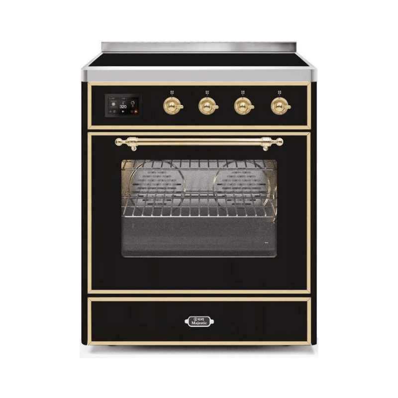 ILVE 30" Majestic II Series Freestanding Electric Single Oven Range with 4 Elements, Triple Glass Cool Door, Convection Oven, TFT Oven Control Display and Child Lock UMI30NE3