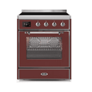 ILVE 30" Majestic II Series Freestanding Electric Single Oven Range with 4 Elements, Triple Glass Cool Door, Convection Oven, TFT Oven Control Display and Child Lock UMI30NE3