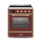 ILVE 30" Majestic II Series Freestanding Electric Single Oven Range with 4 Elements, Triple Glass Cool Door, Convection Oven, TFT Oven Control Display and Child Lock UMI30NE3