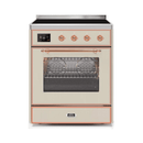 ILVE 30" Majestic II Series Freestanding Electric Single Oven Range with 4 Elements, Triple Glass Cool Door, Convection Oven, TFT Oven Control Display and Child Lock UMI30NE3