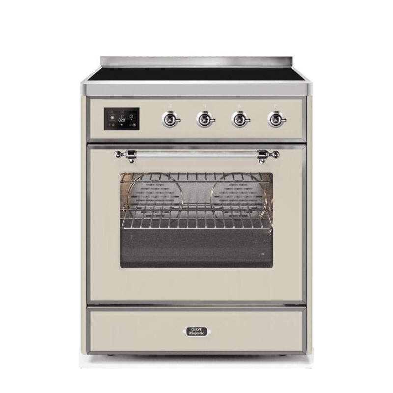 ILVE 30" Majestic II Series Freestanding Electric Single Oven Range with 4 Elements, Triple Glass Cool Door, Convection Oven, TFT Oven Control Display and Child Lock UMI30NE3