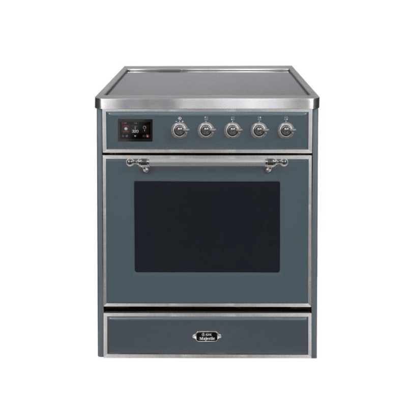 ILVE 30" Majestic II Series Freestanding Electric Single Oven Range with 4 Elements, Triple Glass Cool Door, Convection Oven, TFT Oven Control Display and Child Lock UMI30NE3
